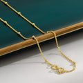 Silver Floral Cross Bead Chain