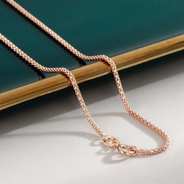 Milan Mesh Rose Gold Silver Chain