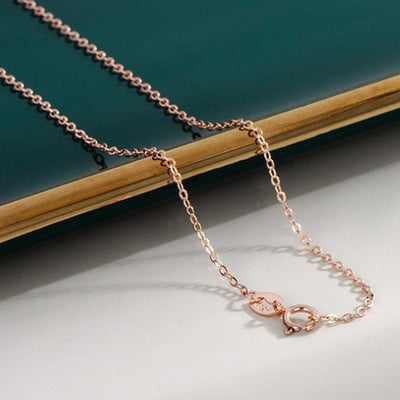 Rose Gold Silver Cut Chain