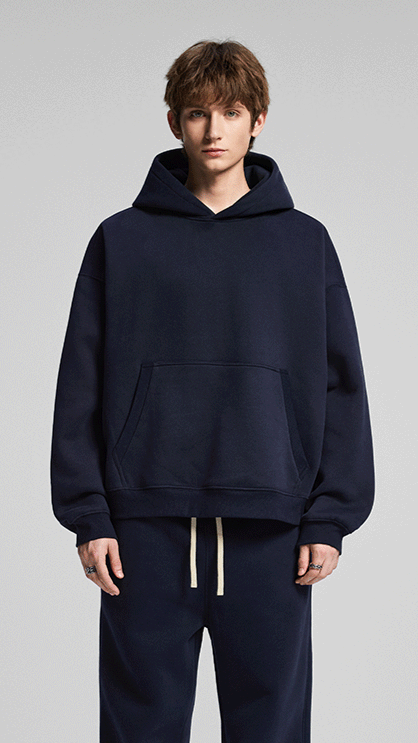 Navy Urban Boxy Hoodie