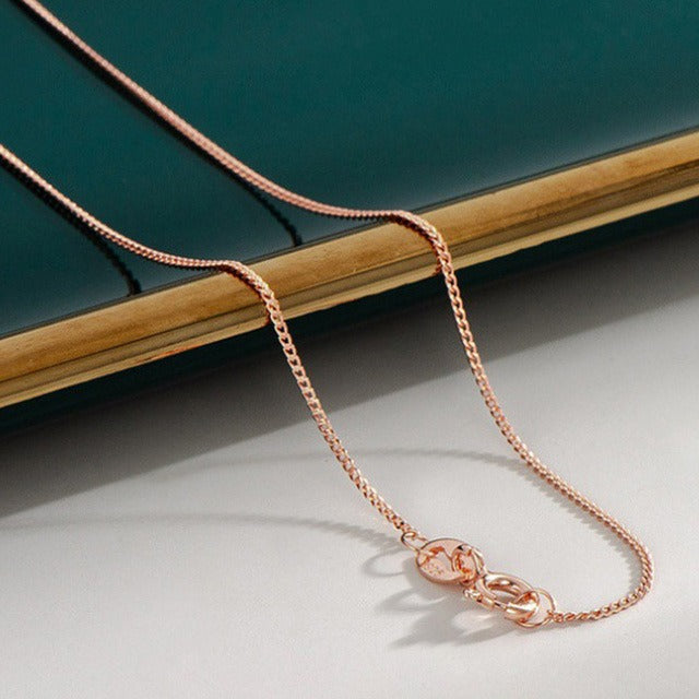 Diamond-Cut Edge Silver Chain