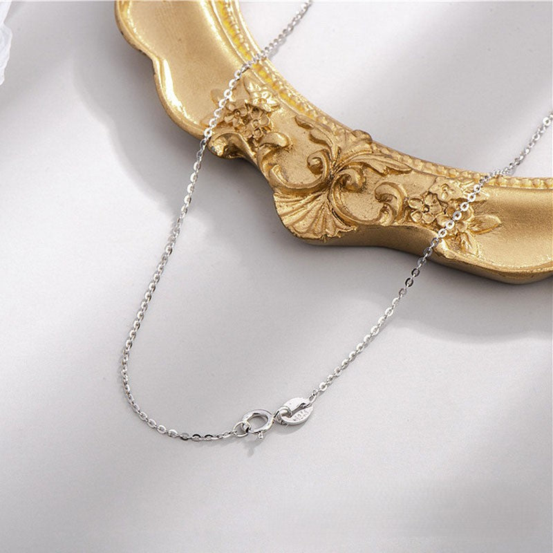 White Gold Calendered Chain