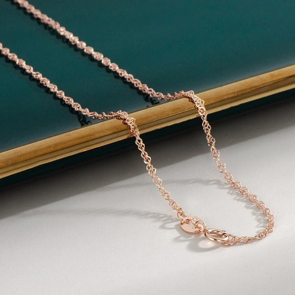 Wave Link Silver Rose Chain
