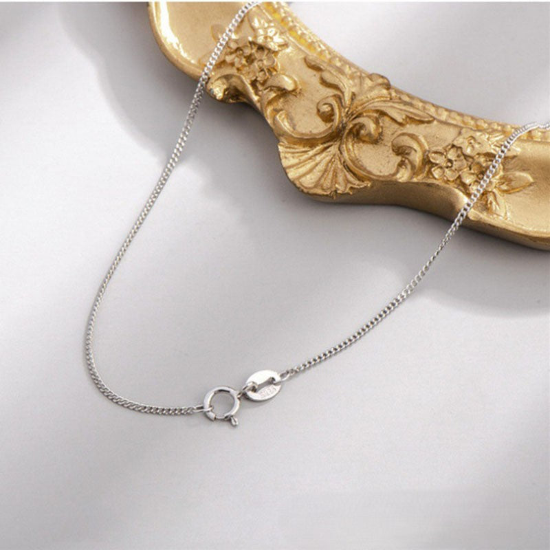 White Gold Flower Side Chain