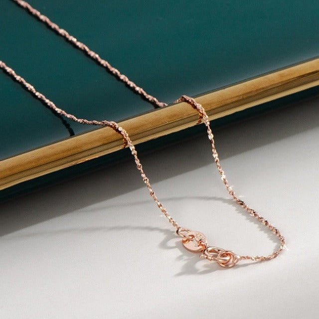 Slim Franco Silver Rose Chain