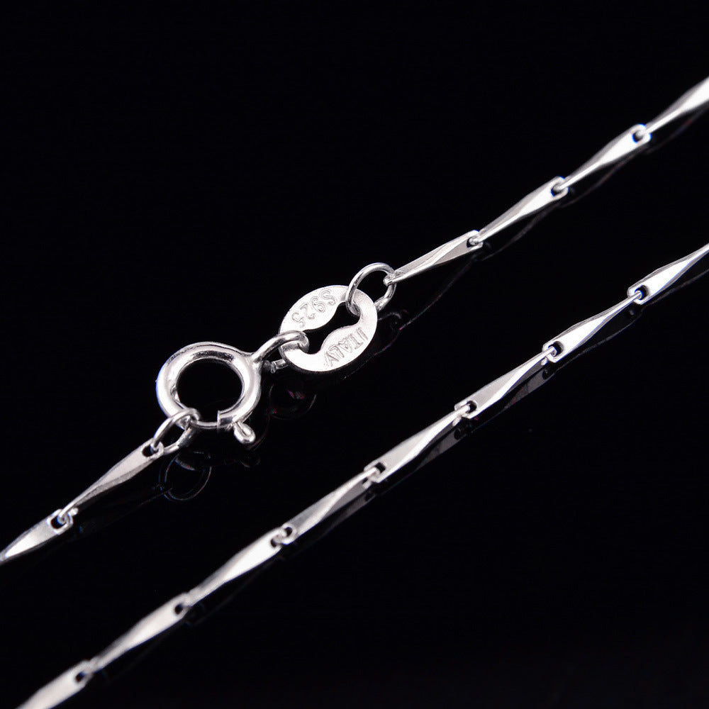 White Gold Melon Seed Chain