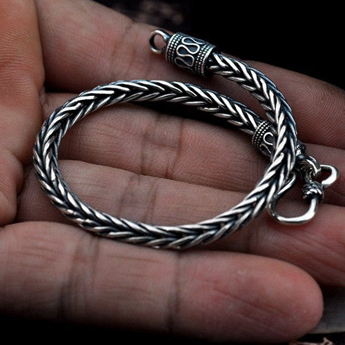 Heritage Silver Dragon Braid Bracelet