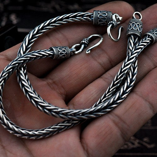 Heritage Silver Dragon Braid Bracelet