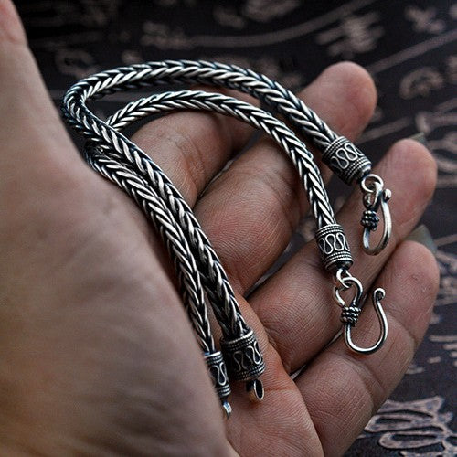 Heritage Silver Dragon Braid Bracelet
