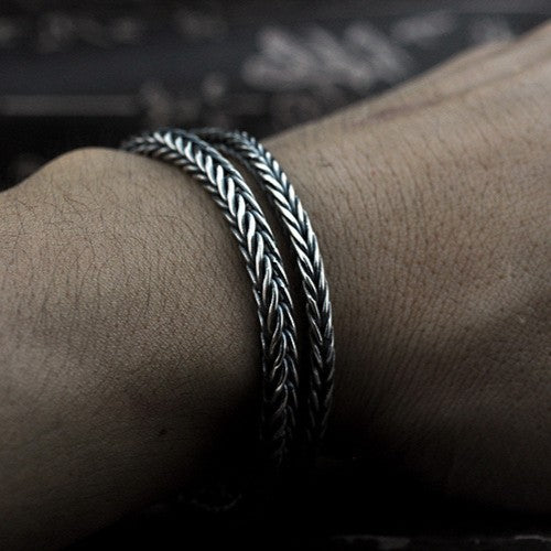 Heritage Silver Dragon Braid Bracelet