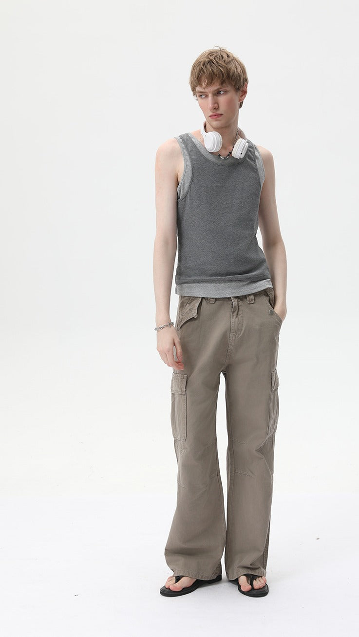 Layered Edge Sleeveless Tee