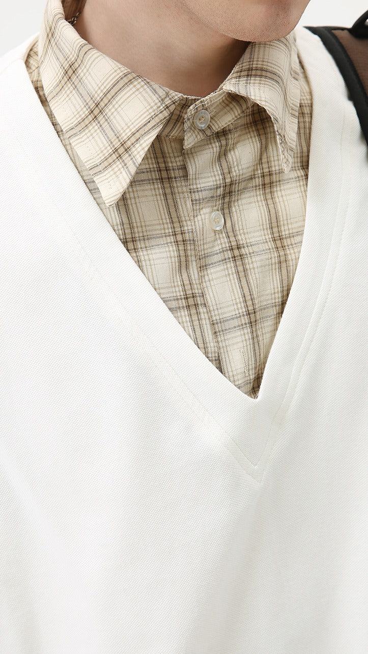 Premium - Seoul Edge Layered V Tee