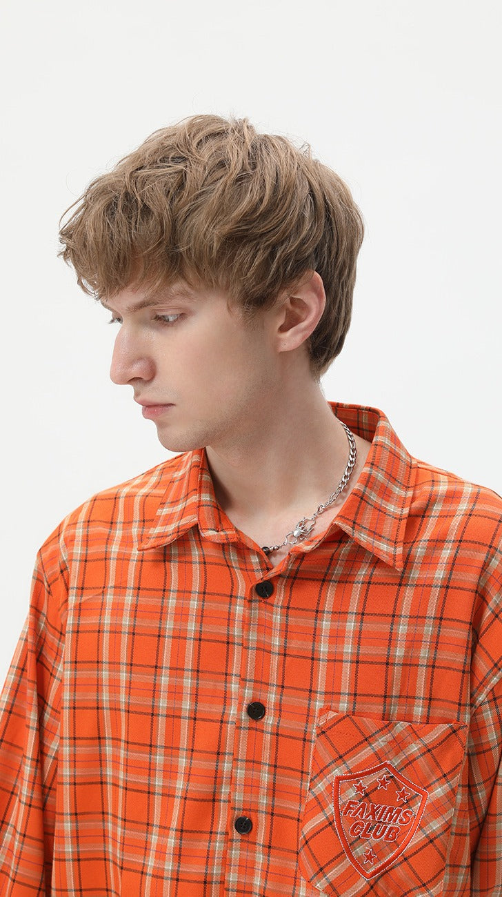 Sunset Pulse Plaid Shirt – Long Sleeve
