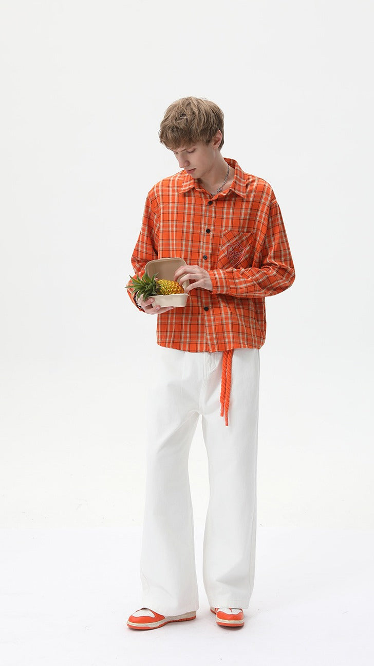 Sunset Pulse Plaid Shirt – Long Sleeve
