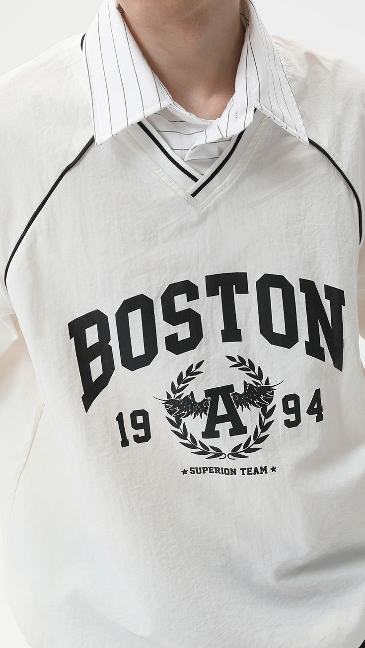 Varsity Layer V-Neck Tee