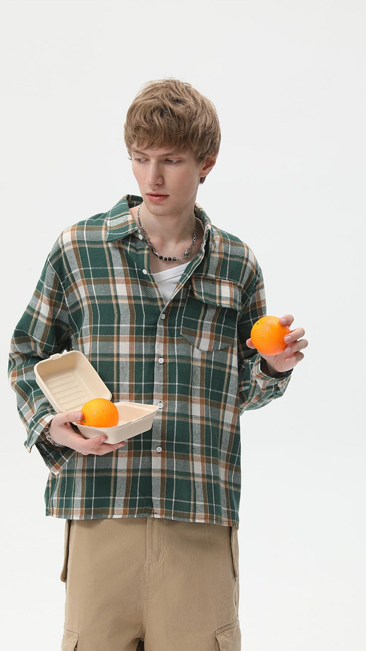 Sunset Grid Camp Shirt