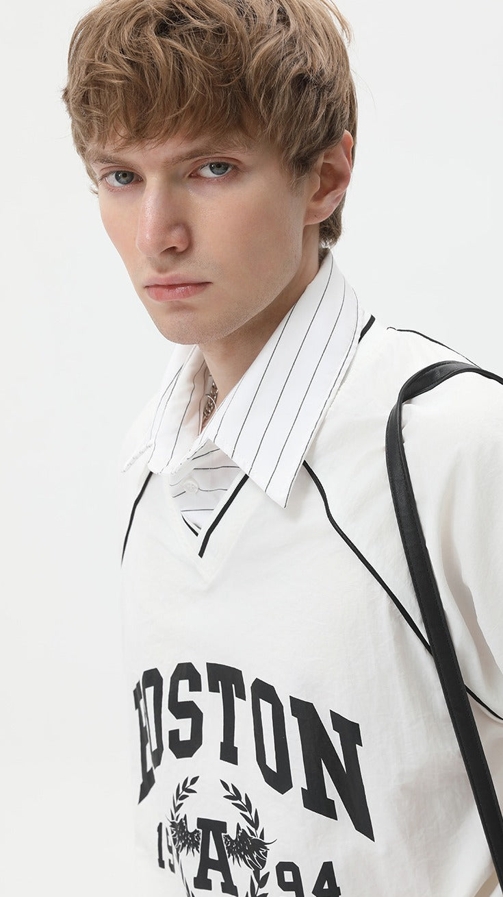 Varsity Layer V-Neck Tee