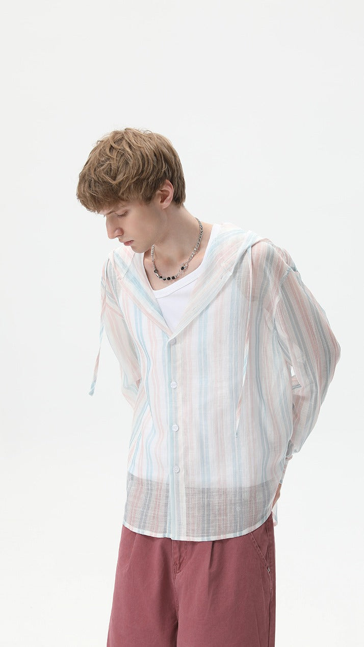 Sunline Hooded Stripe Shirt