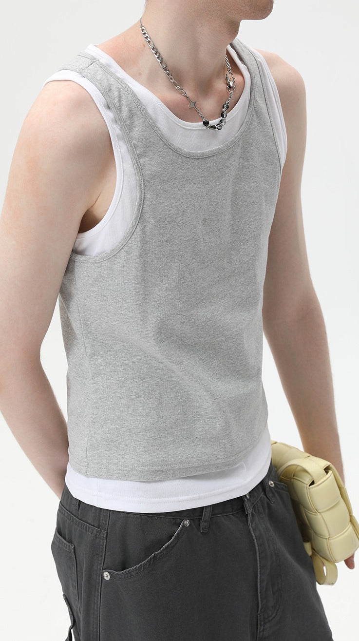 Layered Edge Sleeveless Tee