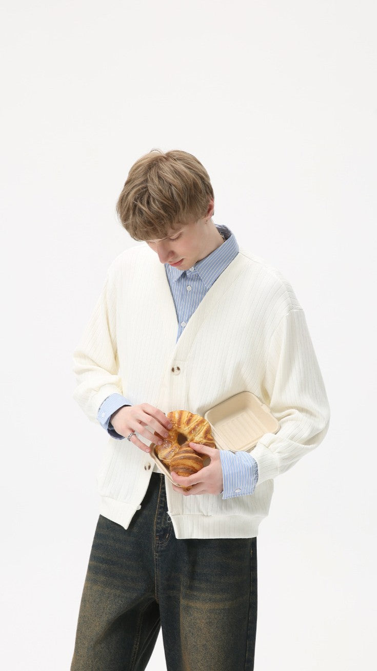 Contrast V-Neck Knit