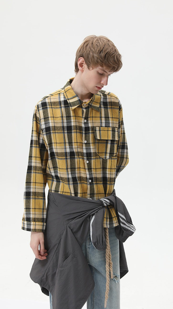 Sunset Grid Camp Shirt