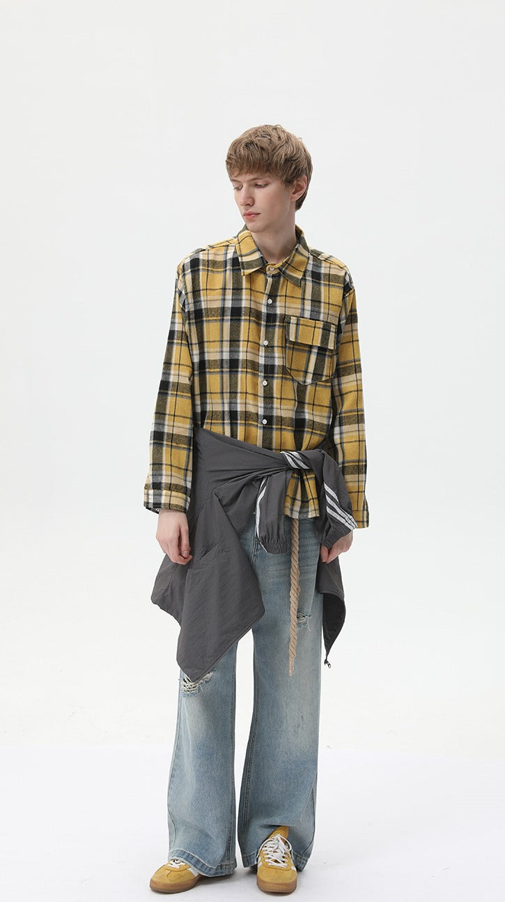 Sunset Grid Camp Shirt