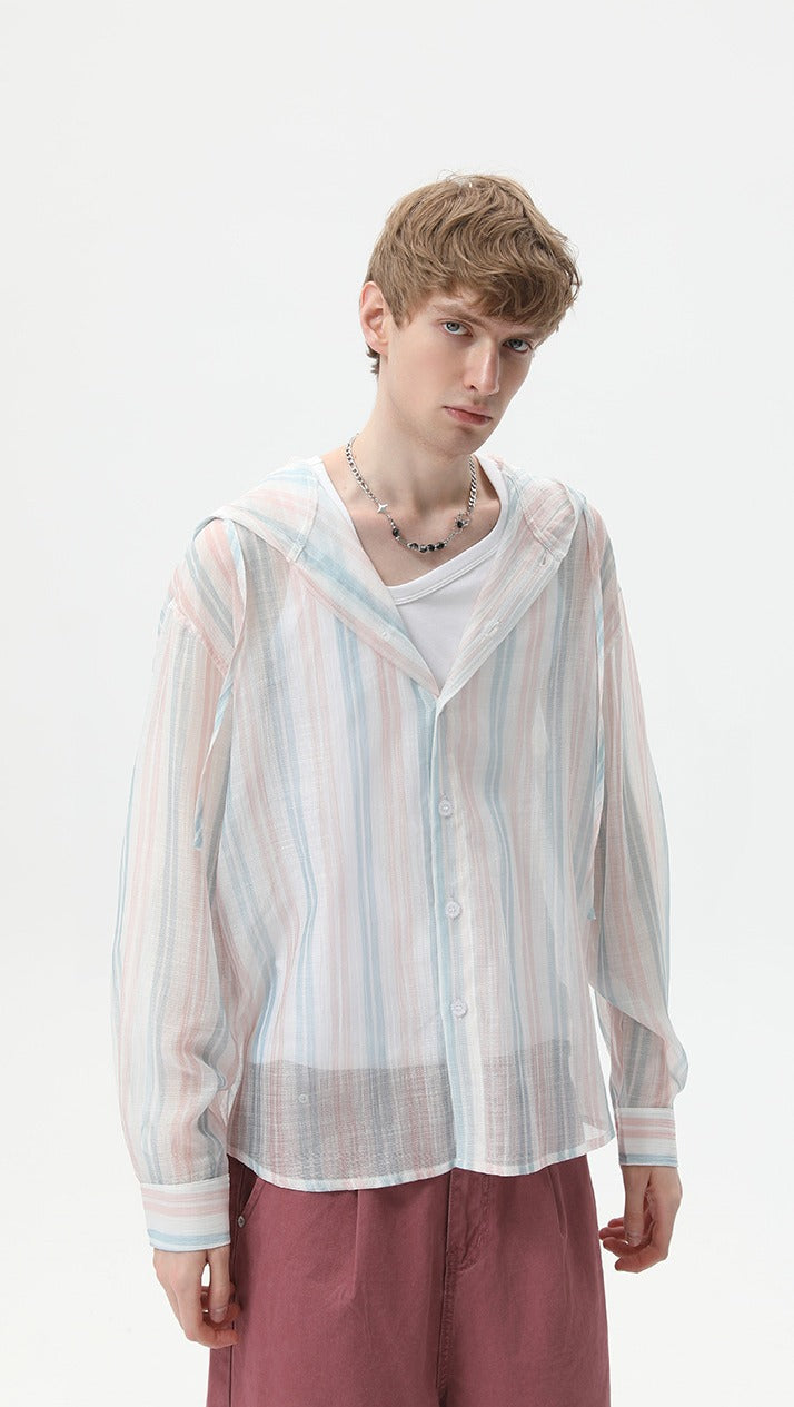Sunline Hooded Stripe Shirt