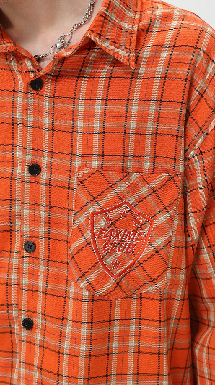 Sunset Pulse Plaid Shirt – Long Sleeve