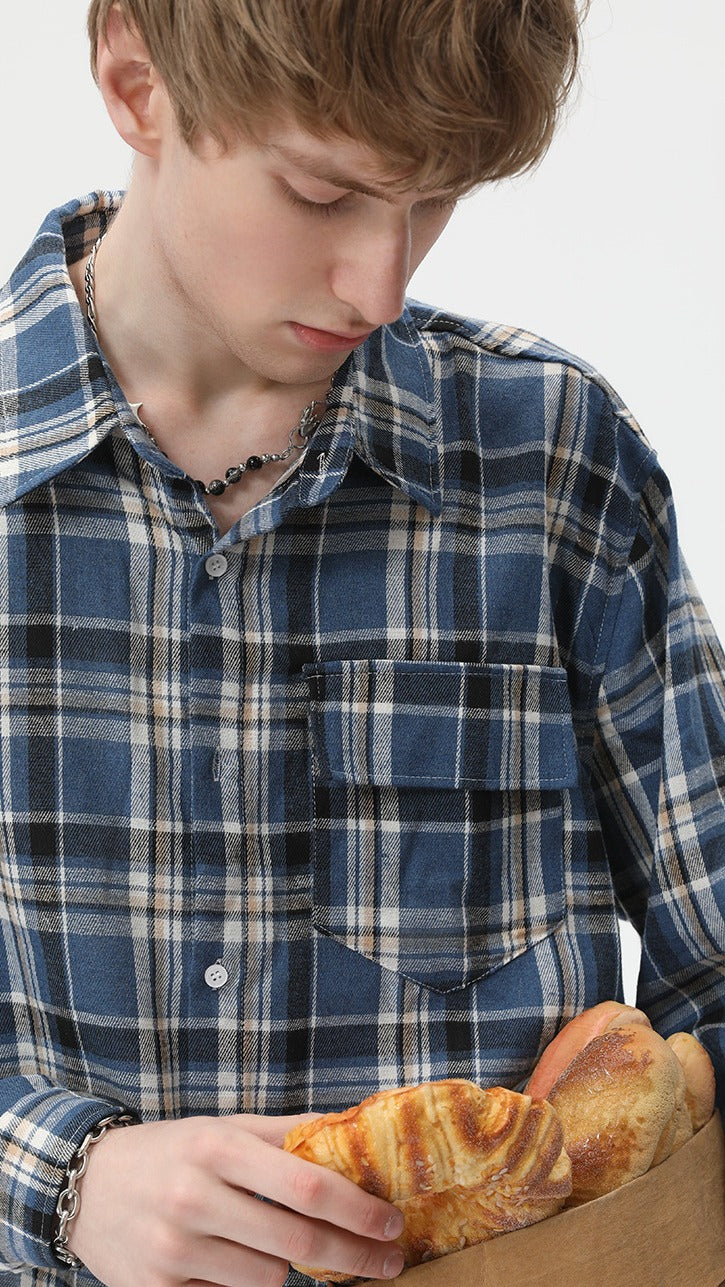 Sunset Grid Camp Shirt