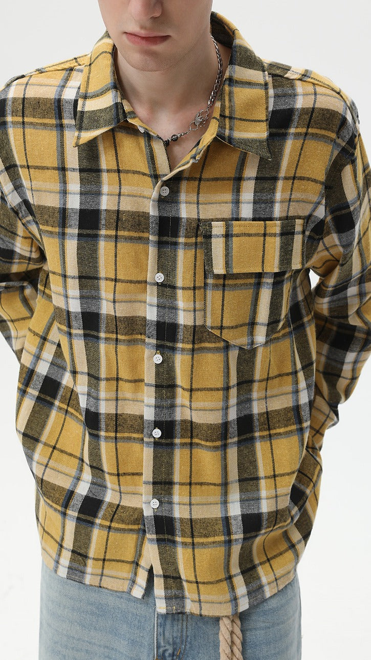 Sunset Grid Camp Shirt