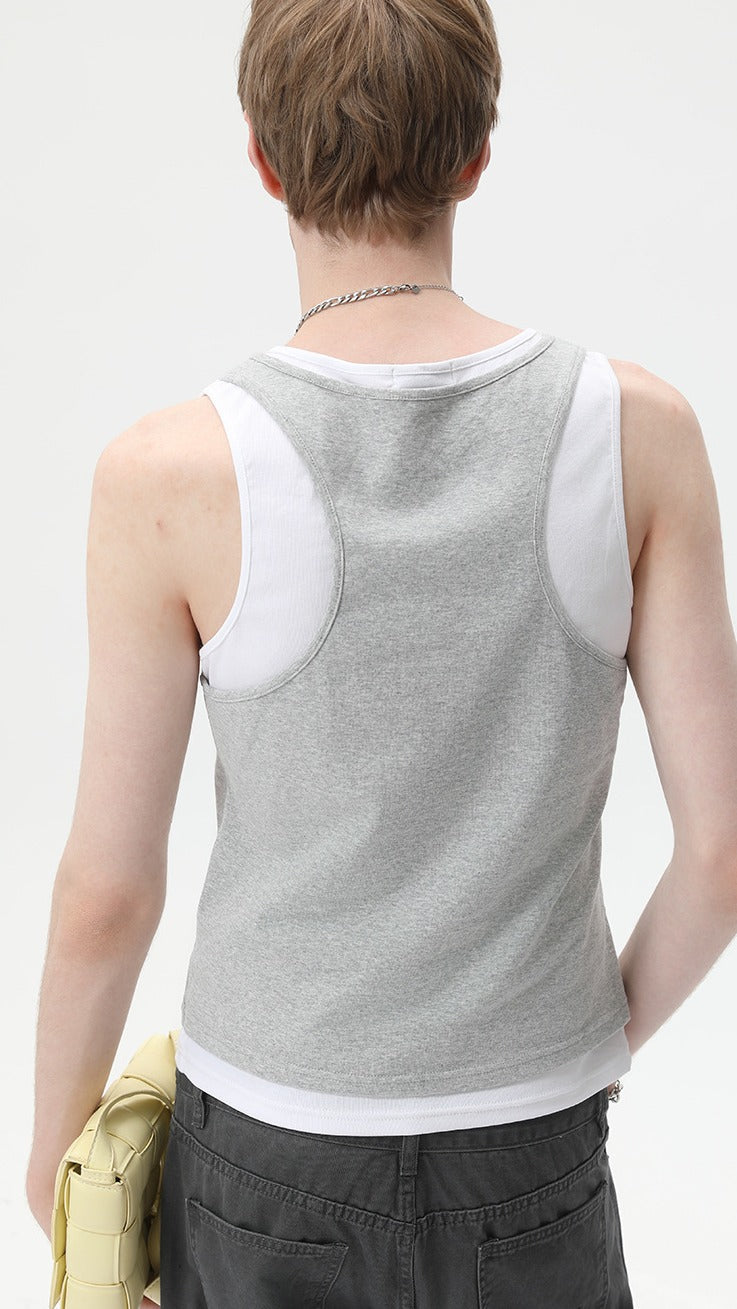 Layered Edge Sleeveless Tee