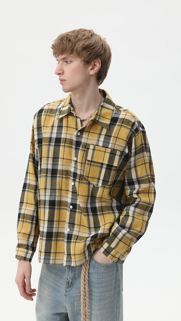 Sunset Grid Camp Shirt