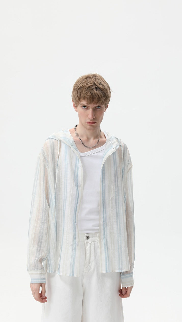 Sunline Hooded Stripe Shirt