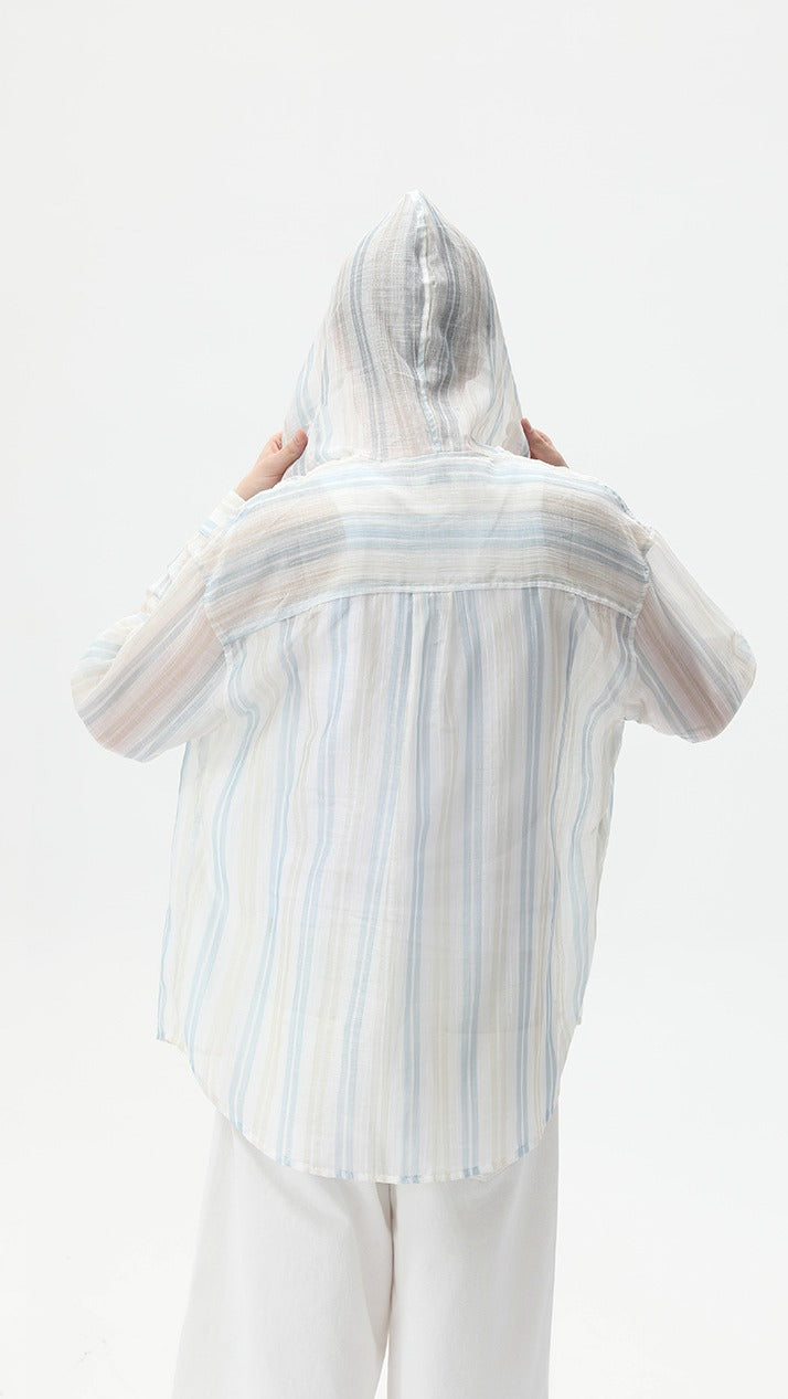 Sunline Hooded Stripe Shirt