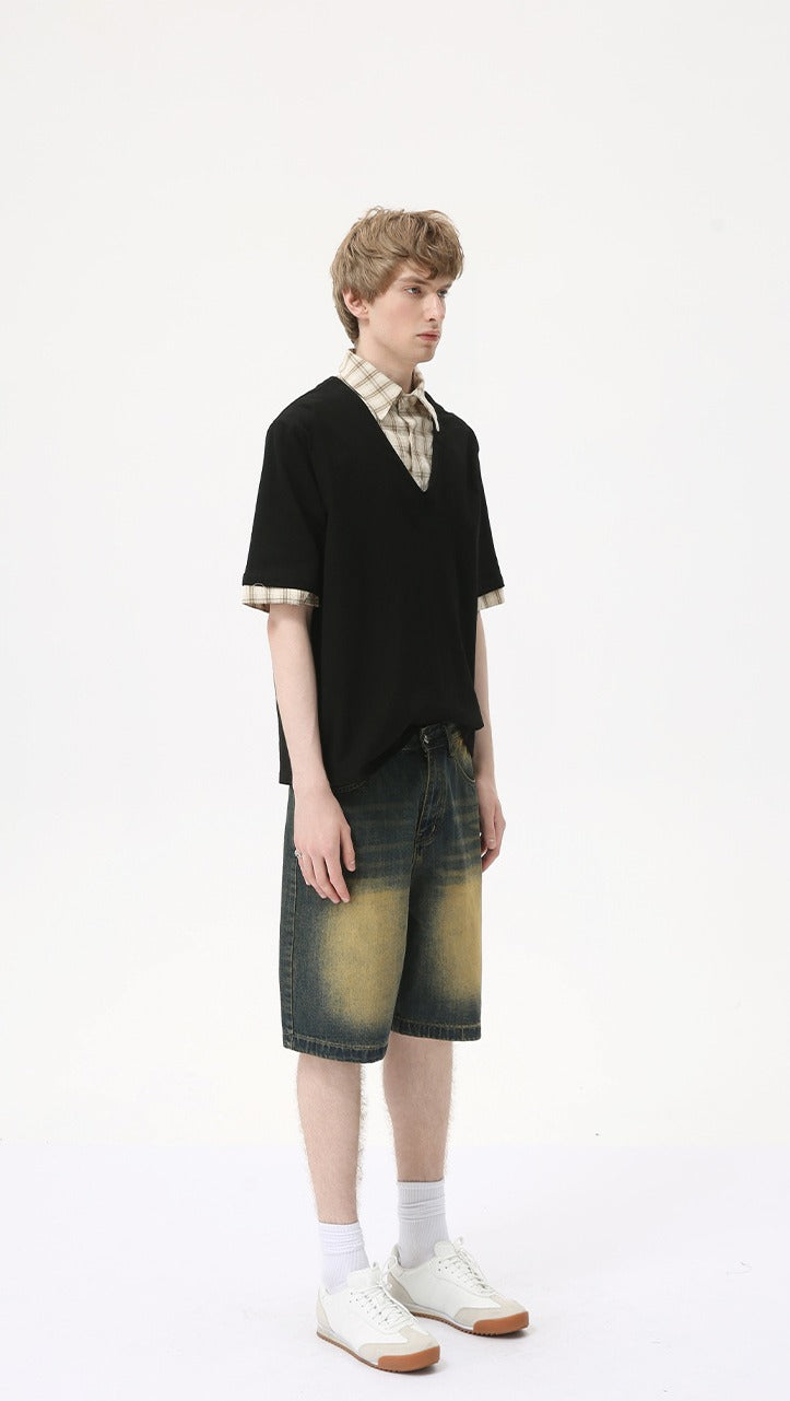 Premium - Seoul Edge Layered V Tee