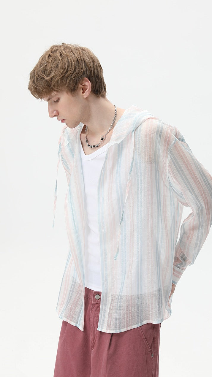 Sunline Hooded Stripe Shirt