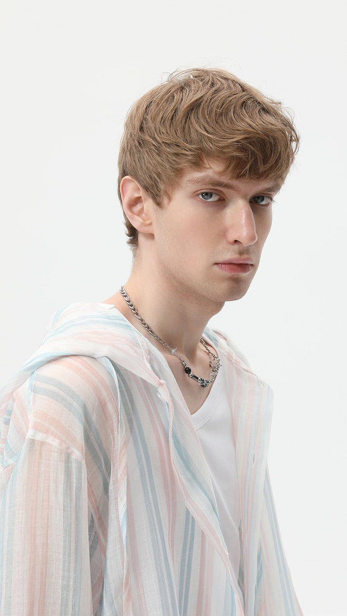 Sunline Hooded Stripe Shirt