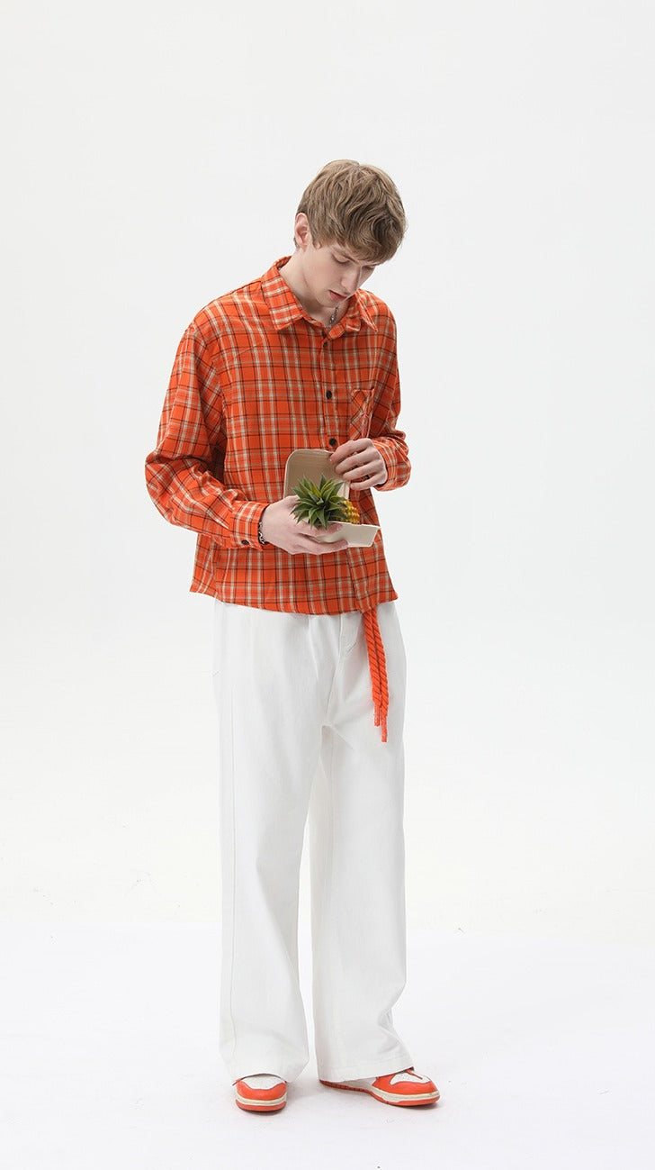Sunset Pulse Plaid Shirt – Long Sleeve