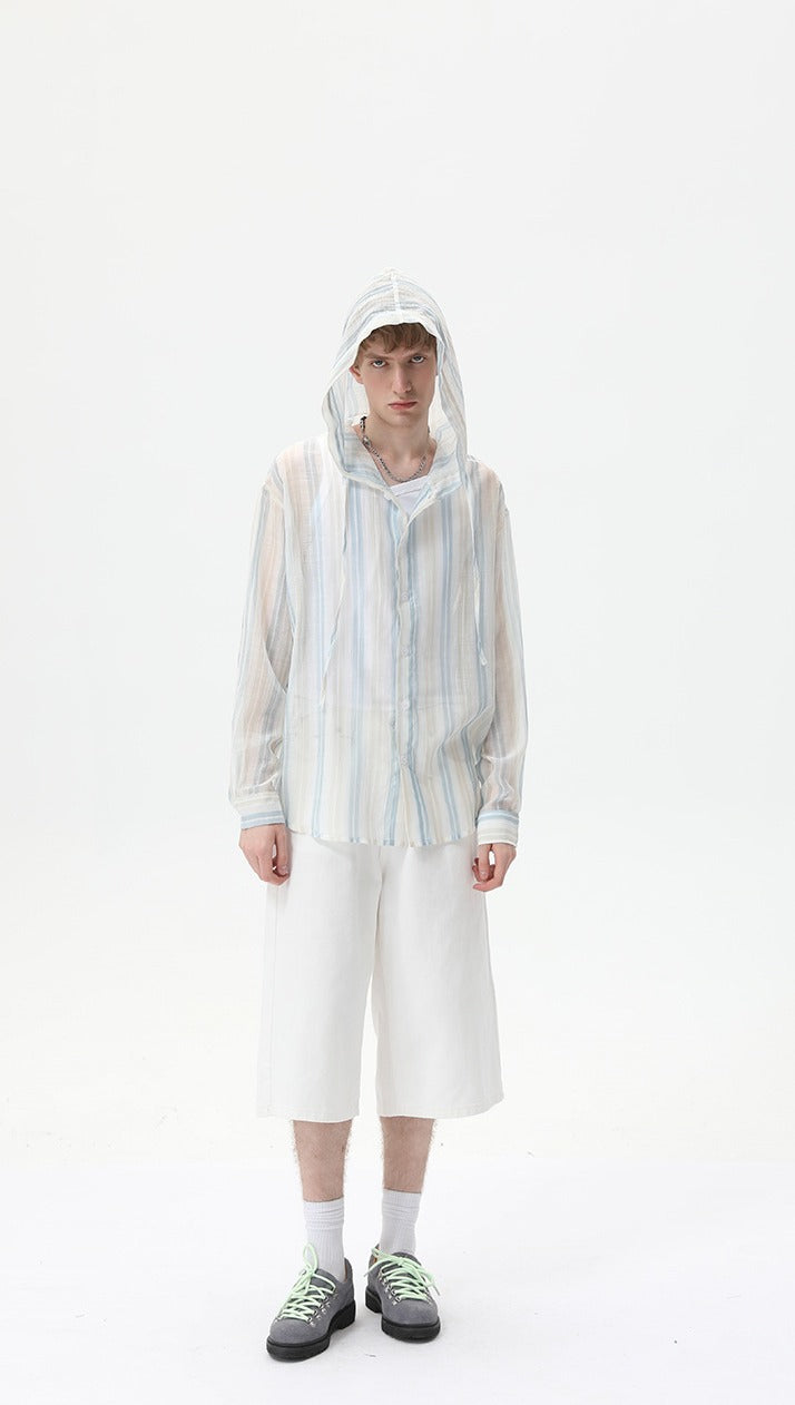 Sunline Hooded Stripe Shirt