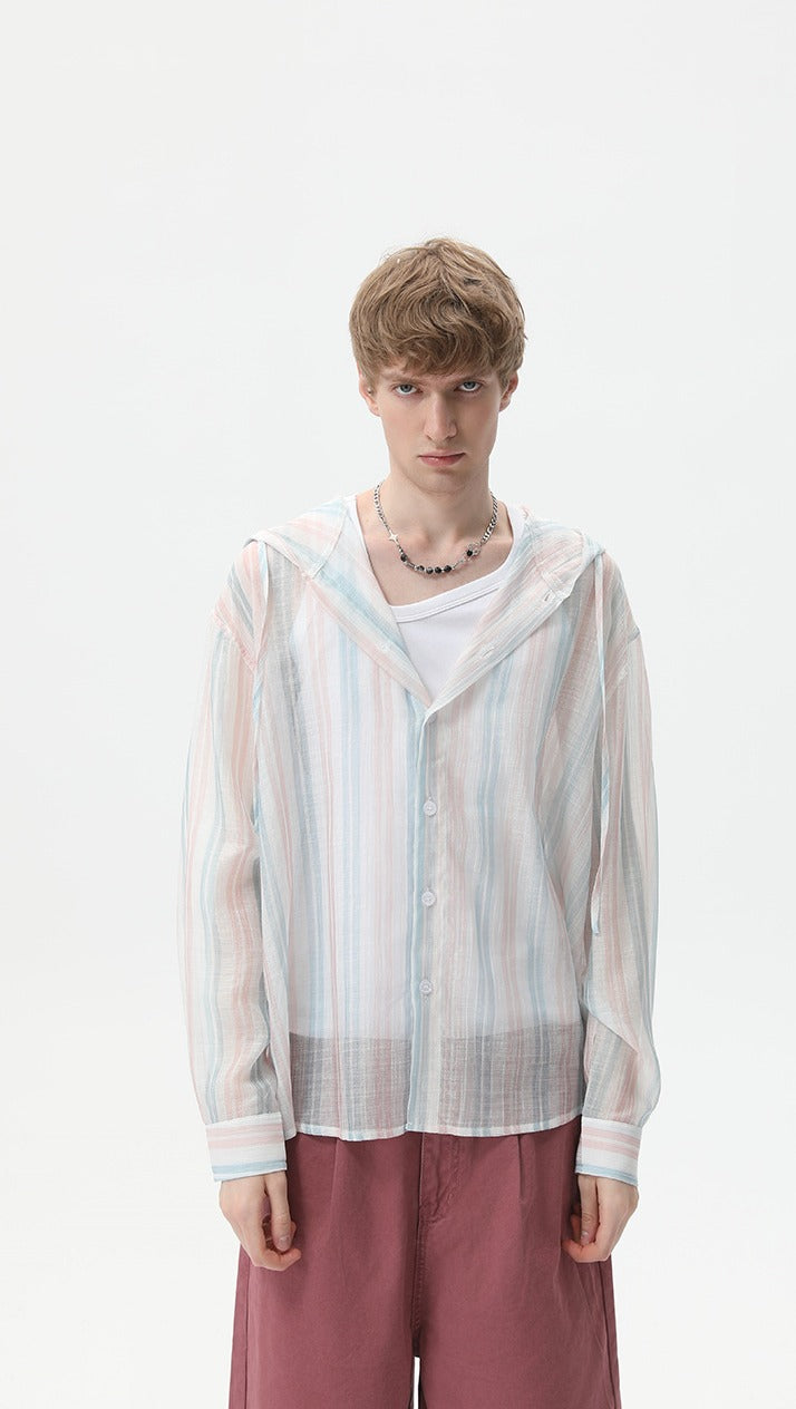 Sunline Hooded Stripe Shirt