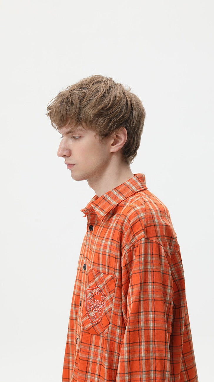 Sunset Pulse Plaid Shirt – Long Sleeve