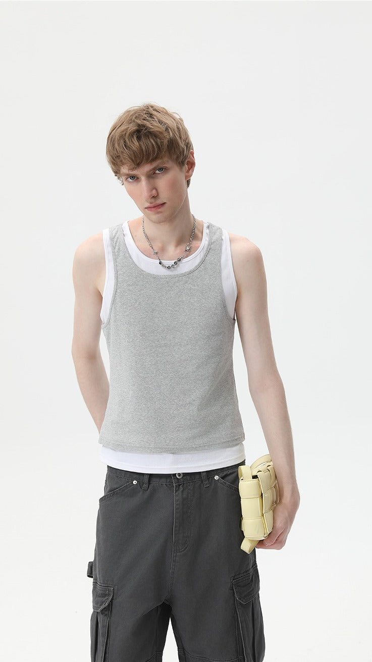 Layered Edge Sleeveless Tee