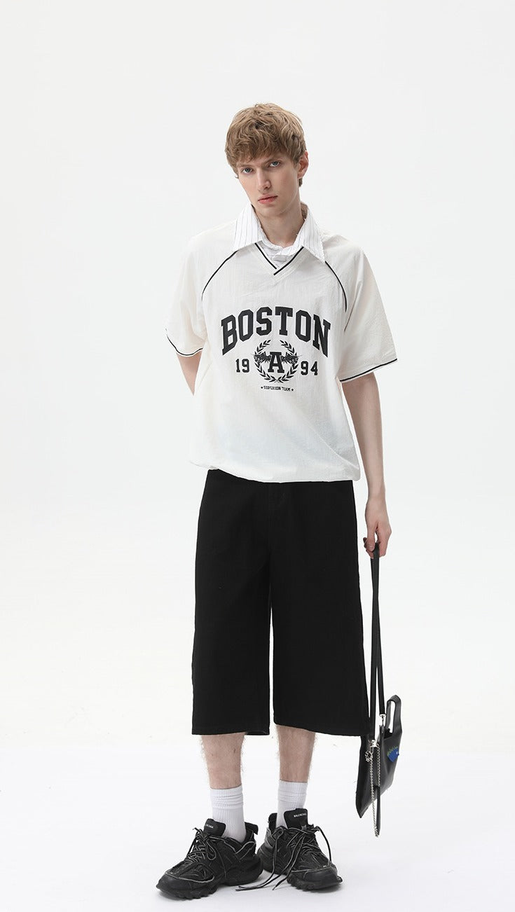 Varsity Layer V-Neck Tee