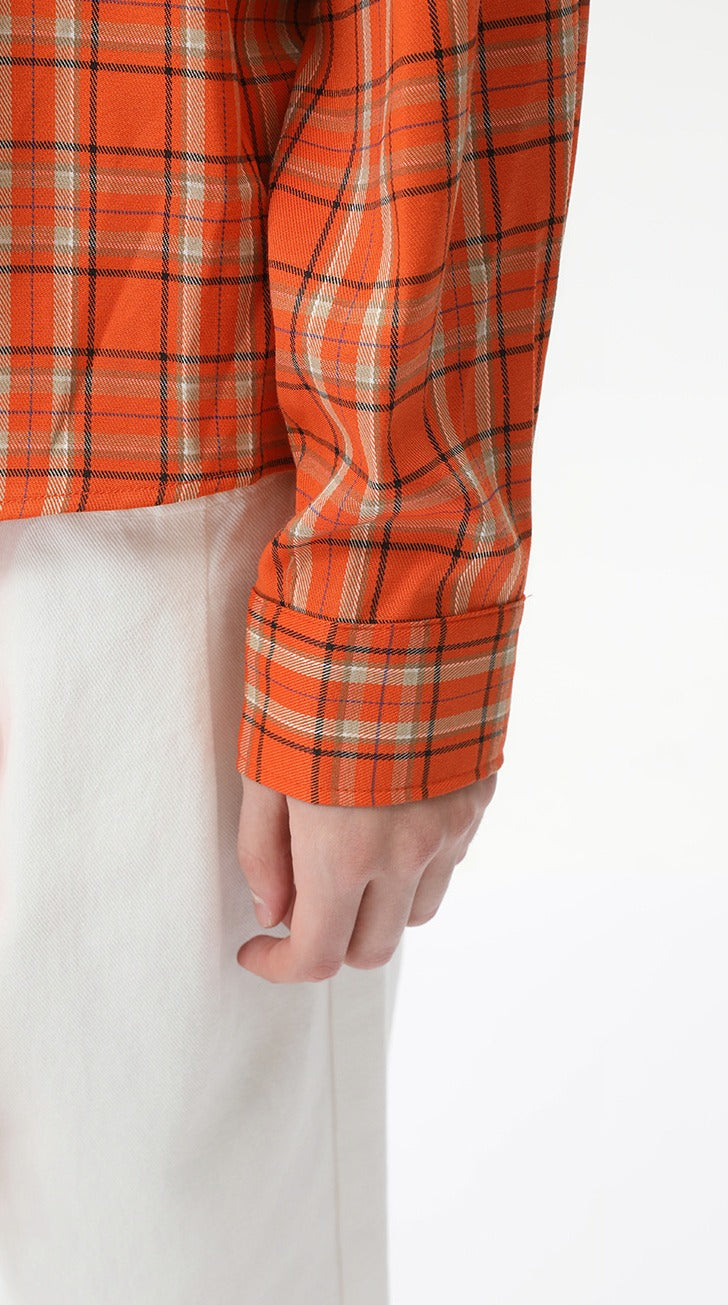 Sunset Pulse Plaid Shirt – Long Sleeve