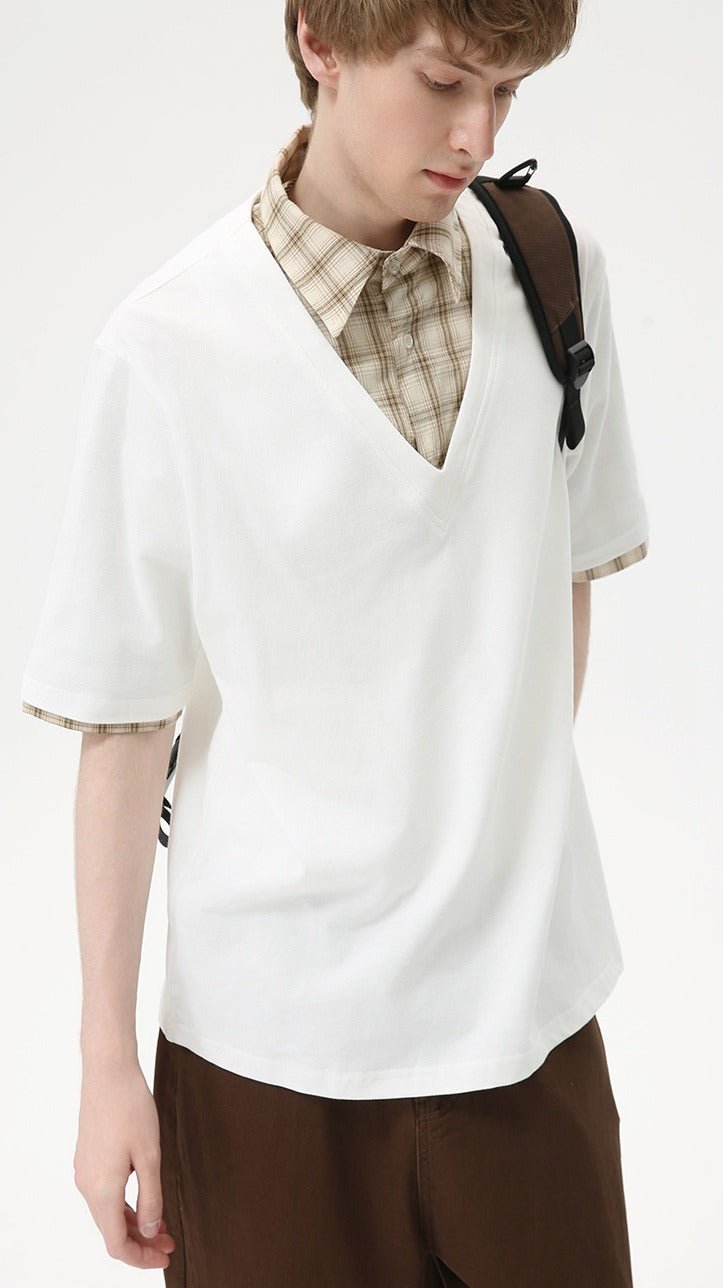 Premium - Seoul Edge Layered V Tee