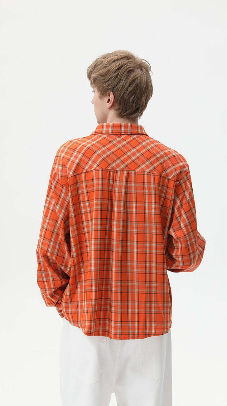 Sunset Pulse Plaid Shirt – Long Sleeve