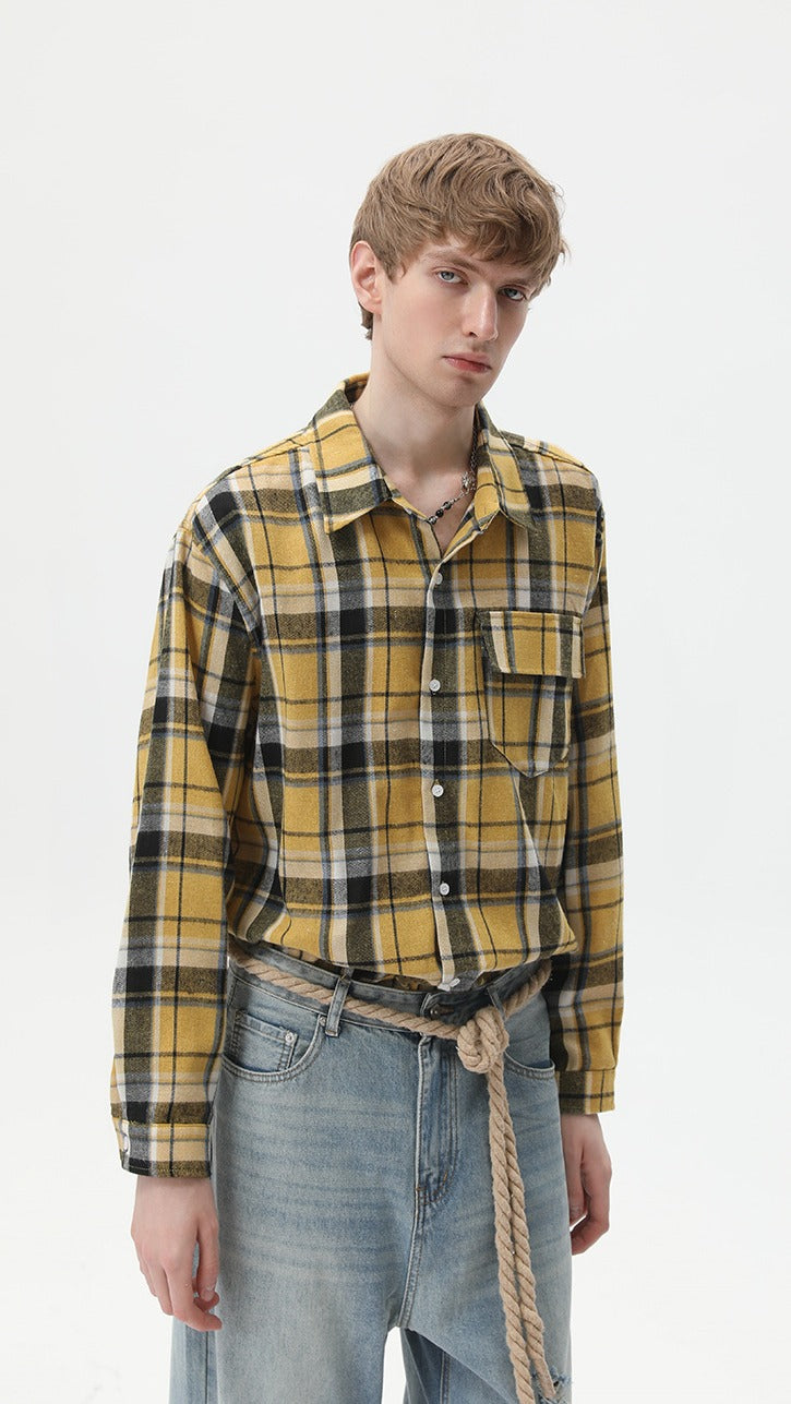 Sunset Grid Camp Shirt