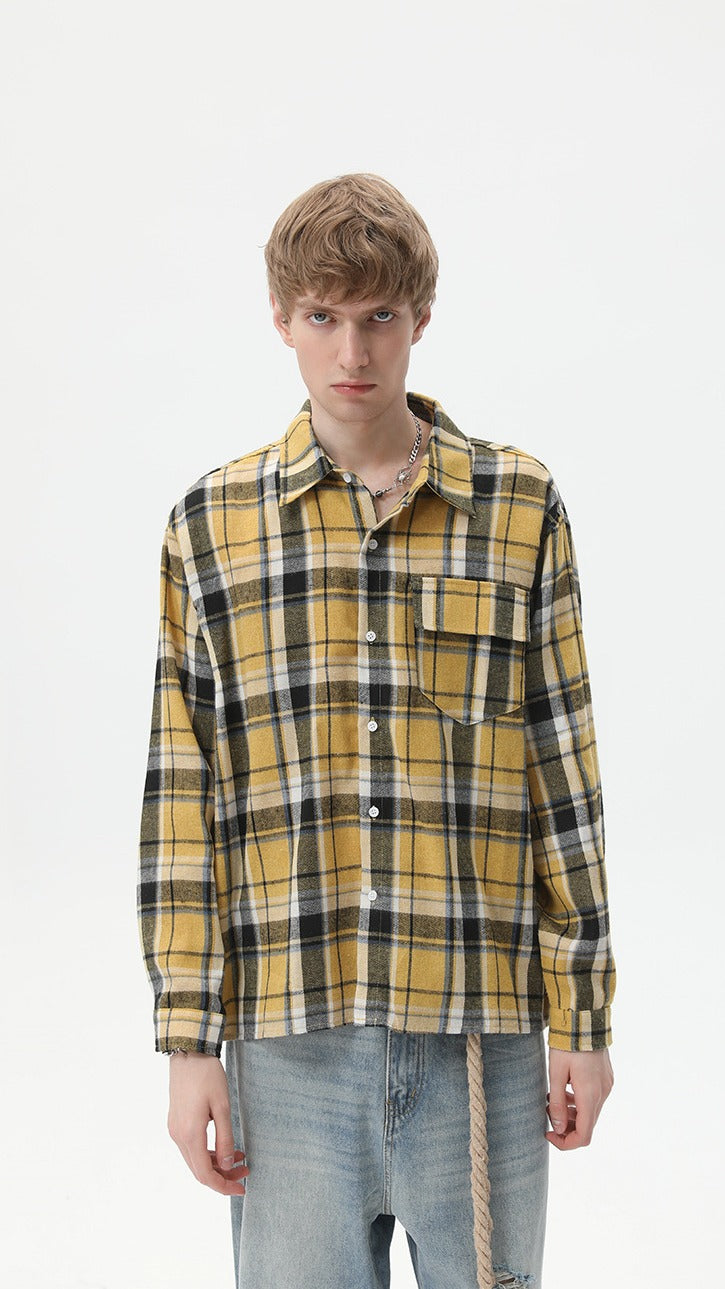 Sunset Grid Camp Shirt