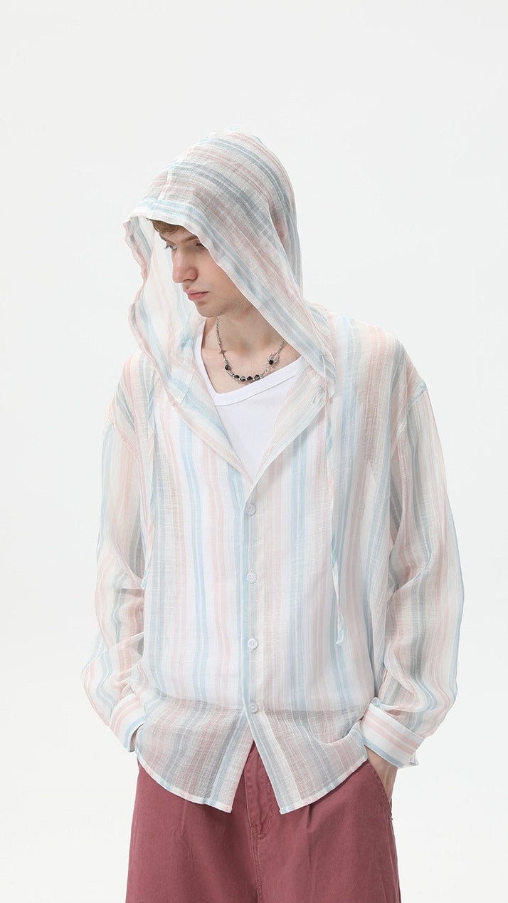Sunline Hooded Stripe Shirt