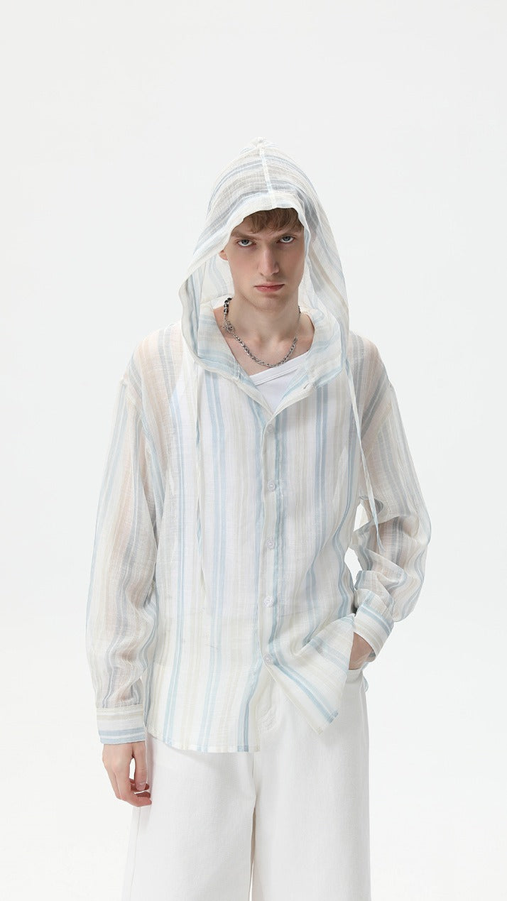 Sunline Hooded Stripe Shirt